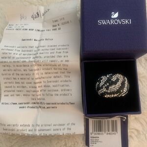 Swarovski crystal statement ring size 8